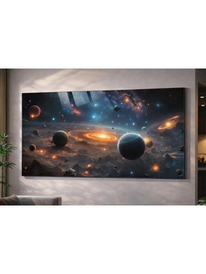 Özgül Reklam Pleksi Tablo | Uzay Galaksi Evren Dünya | 3 mm Pleksi Baskı | Ultra Hd Parlak Duvar Tablosu