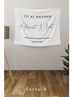 Özgül Reklam Kişiye Özel - Special Doğum Günü - Happy Birthday Duvar Örtüsü - Duvar Halısı