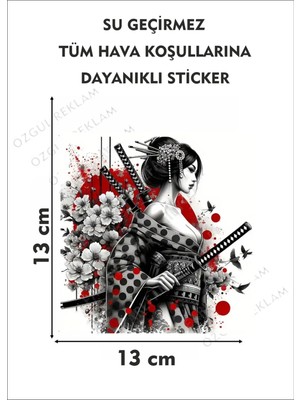 Özgül Reklam Japon Kadın Sticker / Anime Kız Sticker / Araç Sticker / Motor Sticker / Laptop Sticker