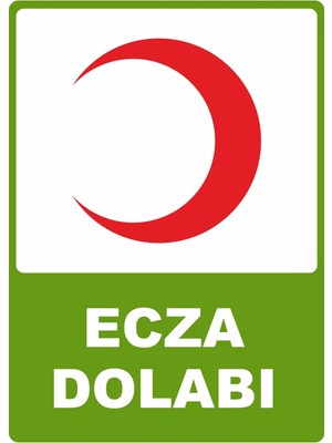 Özgül Reklam Ecza Dolabı Dijital Uv Folyo Baskı Uyarı Etiket Yapıştırma Sticker 12.5X17.5