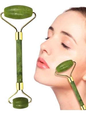 Esplendor Doğal Yeşim Taşı Yüz Masaj Roller ve Gua Sha Seti 2 Parça