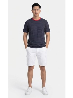 Blinky Beyaz Çizgili Lacivert Tshirt