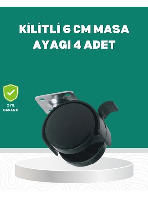 Esplendor Zemin Korumalı Kilitli Ayak Tekerlek Seti 6 cm