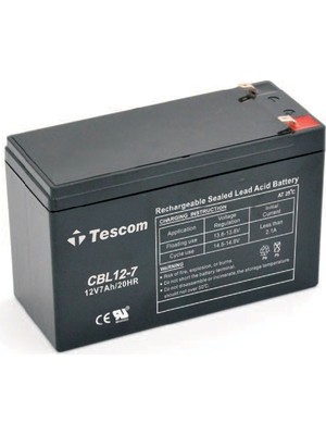 Die Grup Tescom Combatt CBL12-7 12V 7AH Bakımsız Kuru Akü. Ups Için Uygundur. (100012589)(1923)