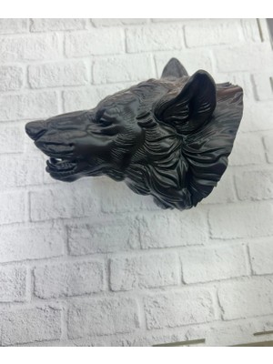 Esplendor 3D Siyah Ayı Başı Duvar Süsü Özel Tasarım Dekoratif Heykel 25X19 cm