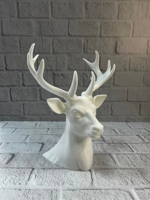 Esplendor Dekoratif Beyaz Geyik Biblo Salon ve Raf Dekoru