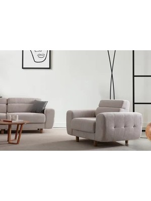 Vivense Simi Tekli Koltuk, Kül Gri, 140 cm