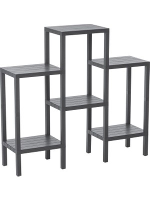 Die Grup 6 Raflı - Gri Modüler Ünite Plastik 108X100X29 cm (5501)