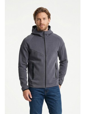 Remsa Erkek Içi Şardonlu Kapüşonlu Ceket 7097 Füme