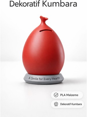 Studio Aslan Design Balon Şekilli Dekoratif Kumbara | Minimal Tasarım Pla 3D Baskı Modern Hediye & Ev Dekoru Para Kutusu