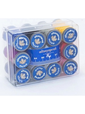 Esplendor Altın Yaprak Mezuralı Dikiş Ipliği Seti 10'lu Kutulu