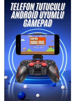 Esplendor Joystik Gamepad Bluetooth Telefon Tutucu Oyun Kolu Telefon Android Uyumlu