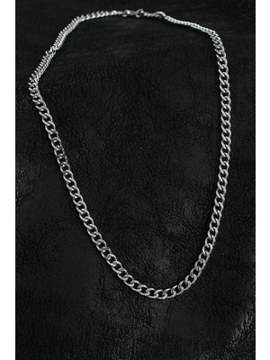 Esplendor 316L Çelik Klasik Zincir Model Gümüş Renk Erkek Kolye