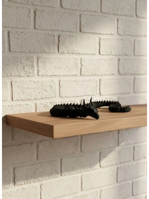 Esplendor Siyah Hareketli Ejderha Figürü Esnek Gövdeli Dekoratif Tasarım 60 cm