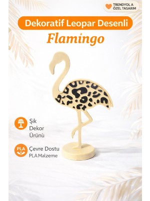 Studio Aslan Design Flamingo Dekoratif Obje – Modern Minimal Masa Üstü Dekor, Şık Ev & Ofis Aksesuarı, 3D Baskı Tasarım