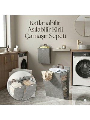  katlanabilir asılabilir kirli çamaşır sepeti