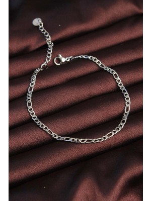 Esplendor 316L Çelik Gümüş Renk Kuş Gözü Erkek Zincir Bileklik