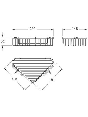 Vitra Base 100 A44162 Tekli Süngerlik, Krom