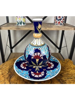 Çini Evi Saray Karanfili – Iznik Çini Vazo Tabak Seti