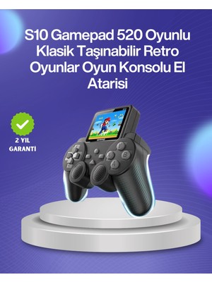 Esplendor 500 Oyunlu Nostaljik El Tipi Oyun Konsolu, Taşınabilir Şarjlı Cihaz, Renkli Ekran ve Tv Destekli