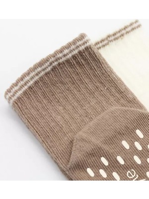 Markaon Çemberli Basic Penye Kaymaz Soket Çorap 2li 10146 Kahve