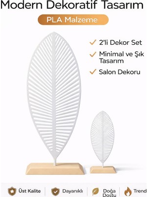 Studio Aslan Design Premium 2’li Dekoratif Obje Seti – Modern Minimal Tasarım, Şık Ev & Ofis Dekoru, Özel 3D Baskı