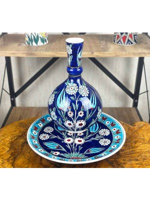 Çini Evi Gece Bahçesi – Iznik Çini Vazo Tabak Seti