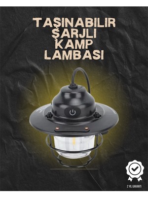 Toyigoo Kamp ve Bahçe Için Retro LED Fener – Sıcak Işık Uzun Ömürlü Batarya
