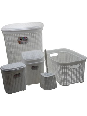 Toyigoo Petek 5 Li Banyo Çeyiz Seti ROYALEKS-MRD307-DV TYG-84037RS