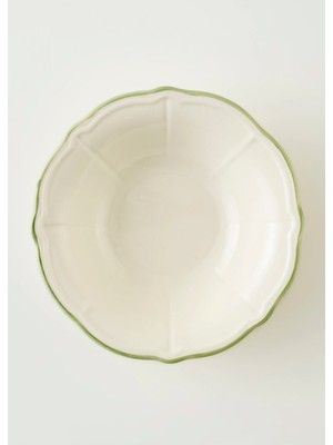 PremiumPort Yeşil Julia Stoneware Salata Kasesi 25 Cm, Şık ve Kullanışlı Tasarım