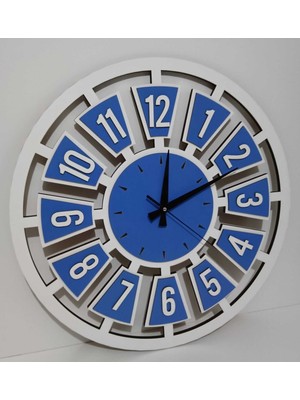 Şık Ahşap Duvar Saati, Modern ve Zarif Tasarım, Dekoratif Saat