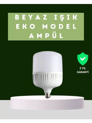 Midas Toptan Home Şarjlı LED Torch Ampul 30 Watt Beyaz Işık Enerji Tasarruflu