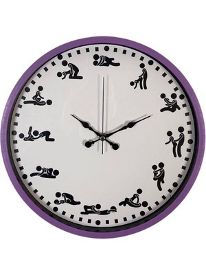 Wellco Adult Pozizyonlu Duvar Saati Mor