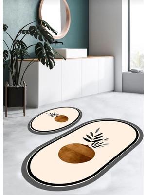 Ardizayn Pretoria Kaymaz, Dökülmez, Taban 2'li Banyo Takımı (60x100 - 40x60cm)