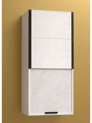 Kuzey Kombi Plastik Pvc Kombi Dolabı Balkon Iç Mekan Mutfak Için Dayanıklı ve Şık Dolap En-Boy-Derinlik : 58-104-40 cm