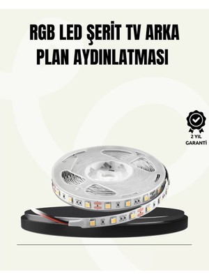 Midas Toptan Home Tv Arkası LED Şerit Işık Otomatik Açma Kapama Özellikli 2mt