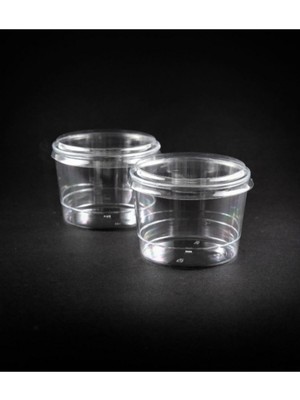 PremiumPort 180CC Plastik Kap Bodega, 30 Adet Kapaklı, Pratik ve Kullanışlı Set