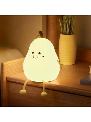 TKÇ Armut Şekilli Renk Değiştirebilen Dokunmatik Gece Lambası MZ-N31