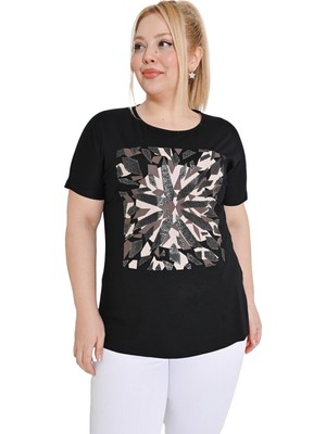 Eskişehir Mağazacılık 1303 Flaş Baskılı Penye Bluz