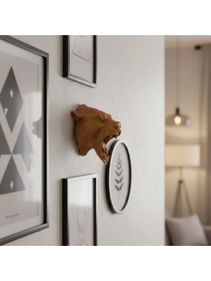 Midas Toptan Home Gold Red Jaguar Başı Duvar Aksesuarı Asılabilir Dekoratif 20X16 cm