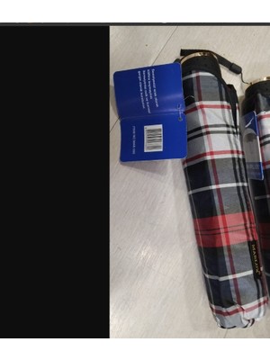 Es Dekor Desenli 8 Telli Manuel Rüzgara Dayanıklı Şemsiye 1 Adet