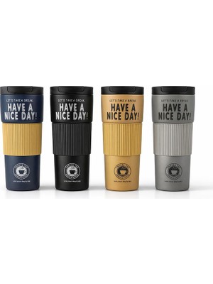 Hediye Bahçesi 600 ml Paslanmaz Çelik Termos Mug Bardak