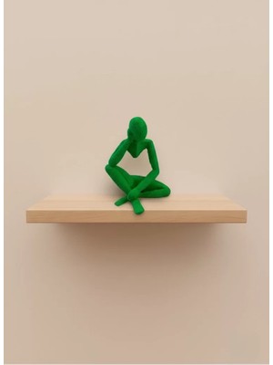 Midas Toptan Home Minimal Insan Figürü Biblo Yeşil Ev ve Ofis Dekoru