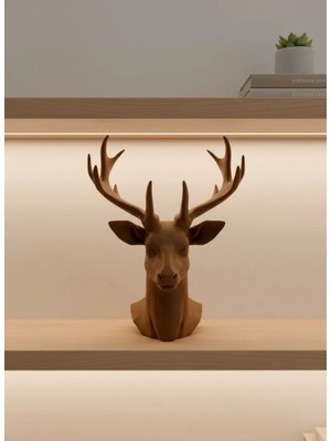 Midas Toptan Home Dekoratif Kahverengi Geyik Biblo Salon ve Raf Dekoru