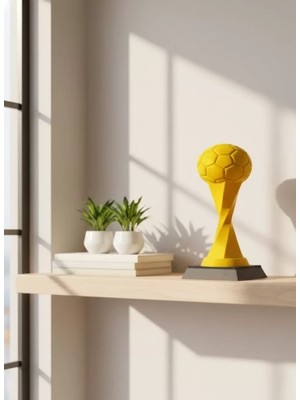 Midas Toptan Home Toplu Kupa Sarı 21CM Dekoratif Ödül Tasarım Biblo