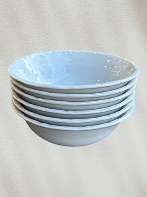 PremiumPort Şık Anadolu Beyaz Kase 6'lı Set, Zarif Ev ve Mutfak Dekoru