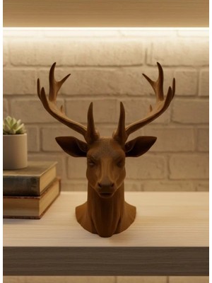 Midas Toptan Home Kahverengi Geyik Biblo 23 cm Dekoratif Şık Tasarım