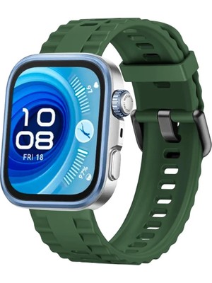 Magicool Huawei Watch Fit 3 Klasik Kordon - Koyu Yeşil