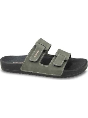 Ceyo Unisex Anatomik Günlük Rahat Tokalı Terlik Bahama-16 Haki