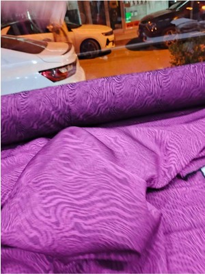 Grand Tekstil 150 En Mor Renk Dalgalı Desenli Pantolon Giysi Yapımına Uygun